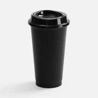 Стакан с крышкой Color Cap, ver.2, черный от martvrn.ru