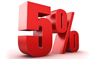 Скидка 5% при заказе на общую сумму от 40т.р.