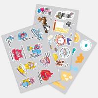 Наклейки бумажные Sticker Pack на заказ, S от martvrn.ru
