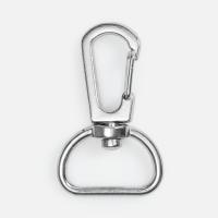 Застежка-карабин Snap hook, M, серебристая (хром) от martvrn.ru