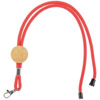 Шнурок для бейджа Tube Wood, красный от martvrn.ru