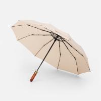 Зонт складной Cloudburst в подарочной упаковке, бежевый от martvrn.ru