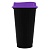 Стакан с крышкой Color Cap Black, черный с фиолетовым от martvrn.ru