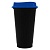 Стакан с крышкой Color Cap Black, черный с синим от martvrn.ru