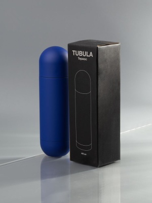 Термос Tubula Soft Touch, синий от martvrn.ru