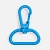 Застежка-карабин Snap Hook, L, голубая от martvrn.ru