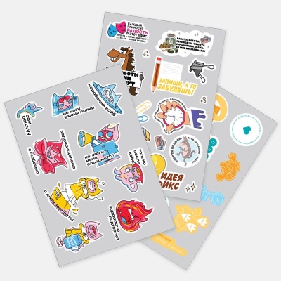 Наклейки бумажные Sticker Pack на заказ, S от martvrn.ru