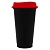 Стакан с крышкой Color Cap Black, черный с красным от martvrn.ru
