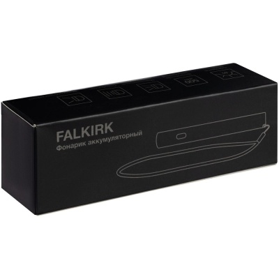 Фонарик аккумуляторный Falkirk, белый от martvrn.ru
