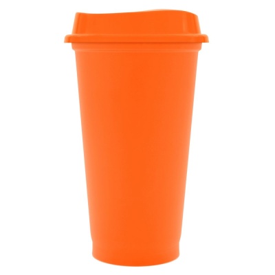 Стакан с крышкой Color Cap, оранжевый от martvrn.ru