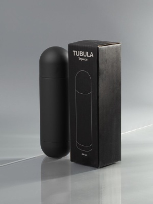 Термос Tubula Soft Touch, черный от martvrn.ru