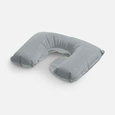 Надувная подушка под шею в чехле Sleep, темно-серая от martvrn.ru