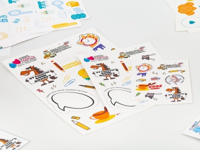 Наклейки бумажные Sticker Pack на заказ, S от martvrn.ru