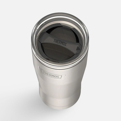 Термокружка Icon 710 с поворотной крышкой, серебристая (стальная) от martvrn.ru