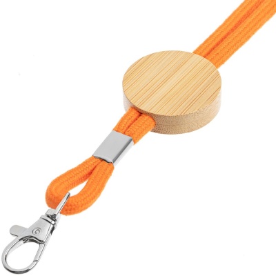 Шнурок для бейджа Tube Wood, оранжевый от martvrn.ru