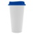 Стакан с крышкой Color Cap White, белый с синим от martvrn.ru