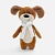 Мягкая игрушка Beastie Toys, собачка с белым шарфом от martvrn.ru