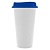 Стакан с крышкой Color Cap White, белый с синим от martvrn.ru