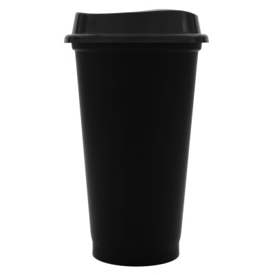 Стакан с крышкой Color Cap Black, черный от martvrn.ru